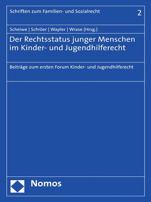 cover image of Der Rechtsstatus junger Menschen im Kinder- und Jugendhilferecht